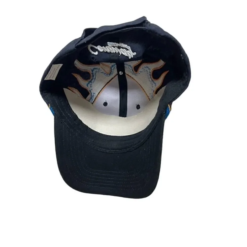 Conway Freight Hat Cap Strap Back Adjustable men Colin Braun 6 Black Blue Flames